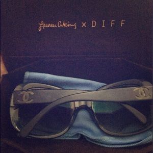 BLUE Chanel logo sunglasses 🕶